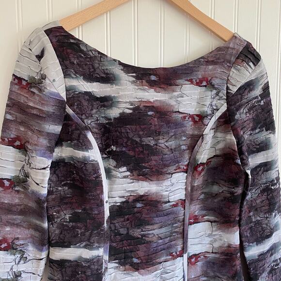 Rebecca Minkoff Women 100% Silk Mini Dress Size 4 Whimsigoth Crinkle Sheath NWOT - Picture 2 of 10